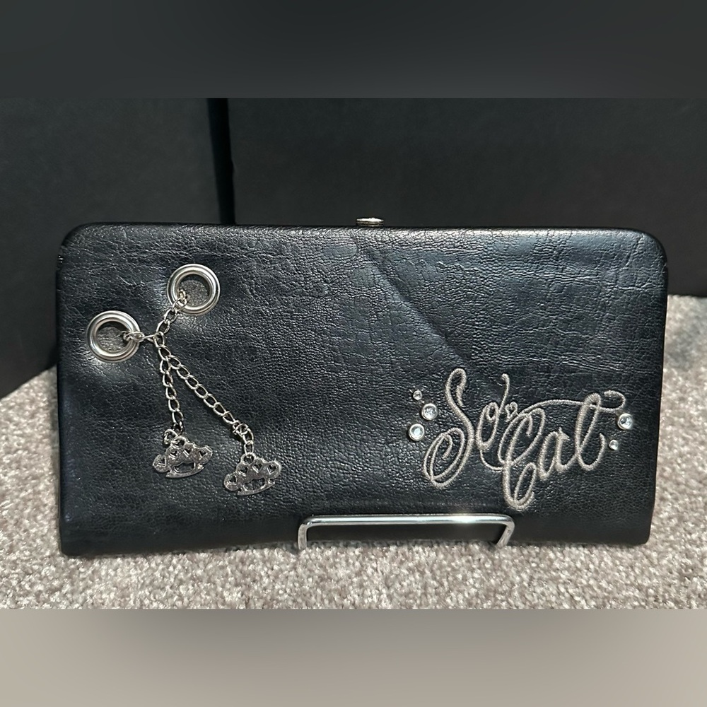 Black So Cal Clutch with Silver Accents